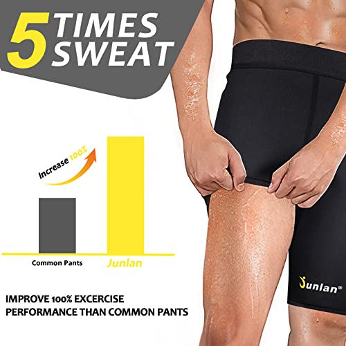 Junlan Sweat Shorts for Men Sauna Suit Mens Body Shaper Sweat Sauna - image 5