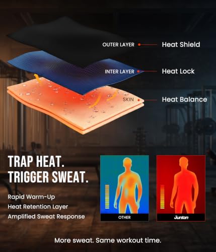Junlan Sauna Shirt for Men Waist Trainer Vest Gym Top for Running - image 3