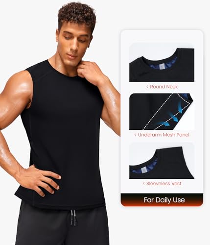 Junlan Sauna Suit for Men - Sleeveless Sauna Shirt Sweat Vest for GYM - image 3