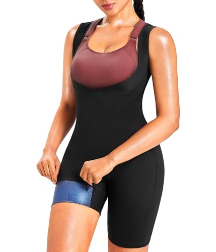 Junlan Sauna Suit for Women Full Body Sweat Jumpsuit for Working Out - image 2
