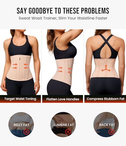 Junlan Sweat Waist Trainer for Women - Corset Sweat Band for Working Out - image 5