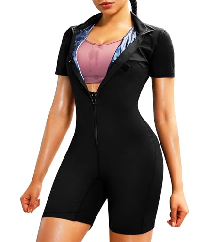 Junlan Sauna Suit Women Full Jumpsuit Waist Trainers for Women Belly Fat - image 3
