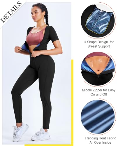 Junlan Full Body Sauna Suit Women Sweat Jumpsuit Waist Trainers for - image 5
