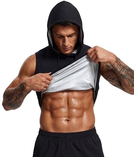 Junlan Sauna Suit for Men - Workout Hoodies for Men Sauna Shirt Gym - image 2