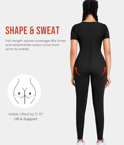 Junlan Sauna Suit Women - Waist Trainer for Women Belly Fat Sauna Shirt - image 5