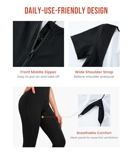 Junlan Sauna Suit Women - Waist Trainer for Women Belly Fat Sauna Shirt - image 6