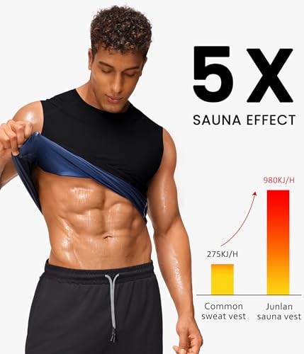 Junlan Sauna Suit for Men - Sleeveless Sauna Shirt Sweat Vest for GYM - image 4