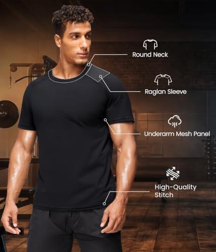 Junlan Sauna Shirt for Men Waist Trainer Vest Gym Top for Running - image 5