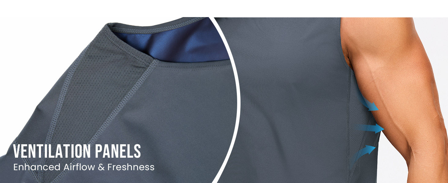 Junlan Sauna Suit for Men - Sleeveless Sauna Shirt Sweat Vest for GYM Workout