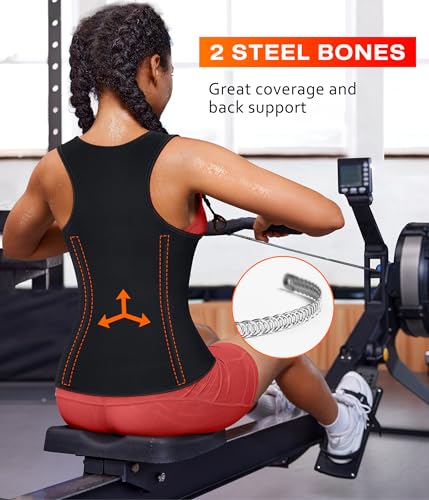 Junlan Waist Trainer for Women Sauna Suit Sweat Vest Trimmer for Working - image 5