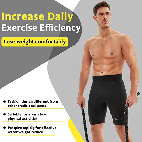 Junlan Sweat Shorts for Men Sauna Suit Mens Body Shaper Sweat Sauna - image 6