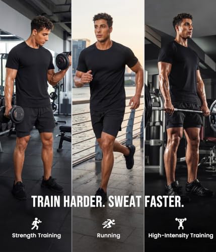 Junlan Sauna Shirt for Men Waist Trainer Vest Gym Top for Running - image 7