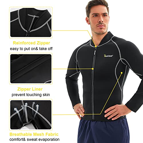Men Sweat Neoprene Weight Loss Sauna Suit Workout Shirt Body Shaper - image 3