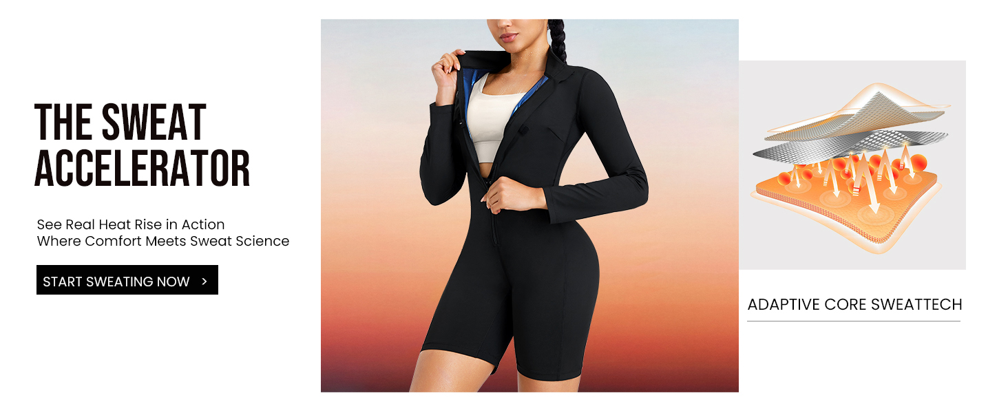 Junlan Sauna Suit Women Waist Trainers for Women Full Body Sauna Sweat Suit