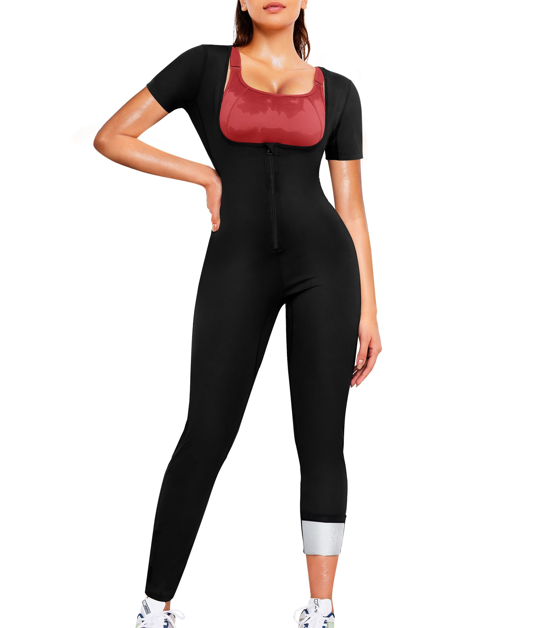 Junlan Sauna Suit Women - Waist Trainer for Women Belly Fat Sauna Shirt - image 1