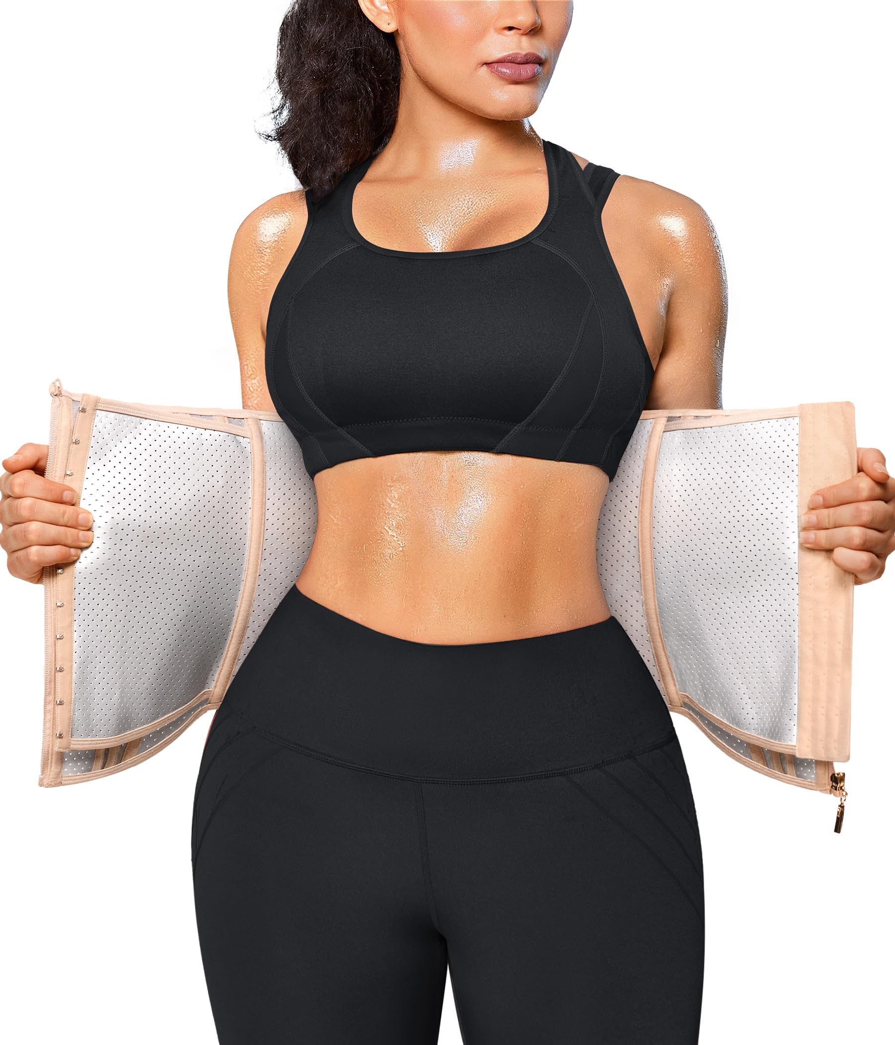 Junlan Sweat Waist Trainer for Women - Corset Sweat Band for Working Out - image 1