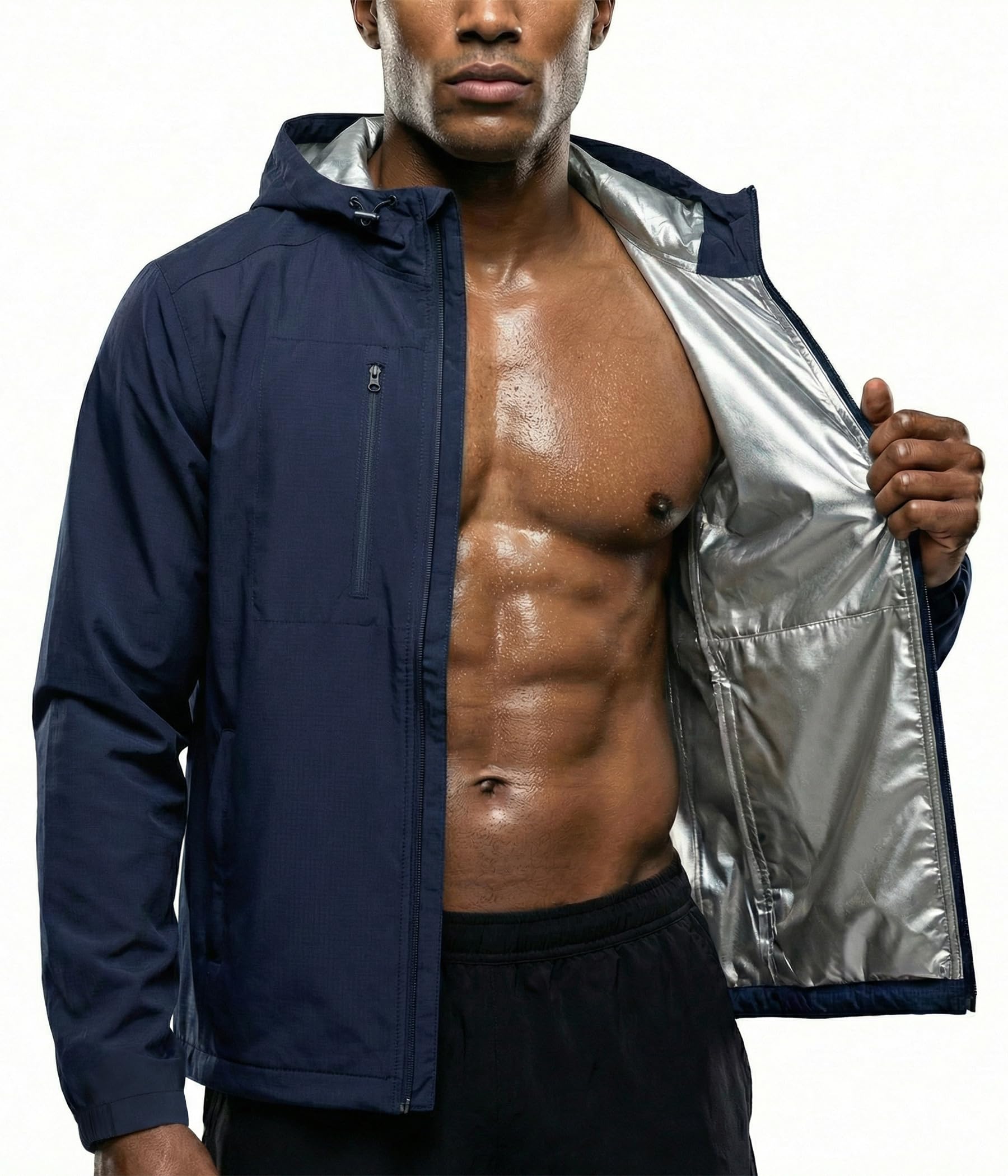Junlan Sauna Suit for Men - Sweat Suit Sauna Jacket for Gym Workout - image 1