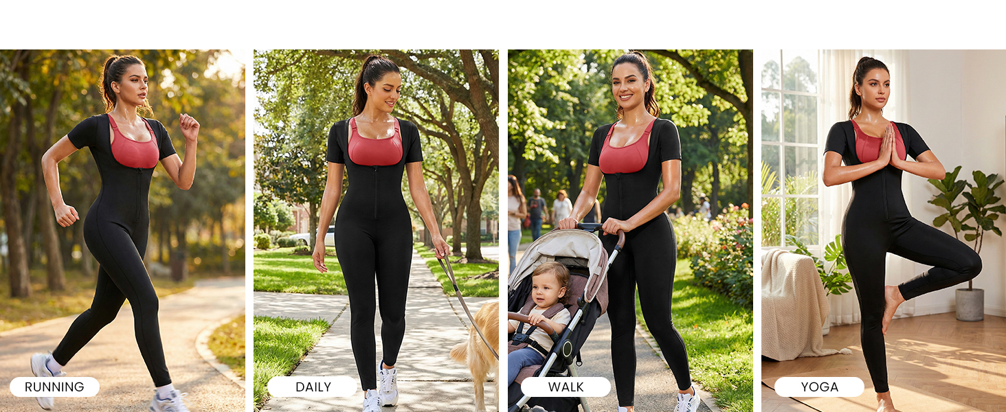 Junlan Sauna Suit Women - Waist Trainer for Women Belly Fat Sauna Shirt for Working Out
