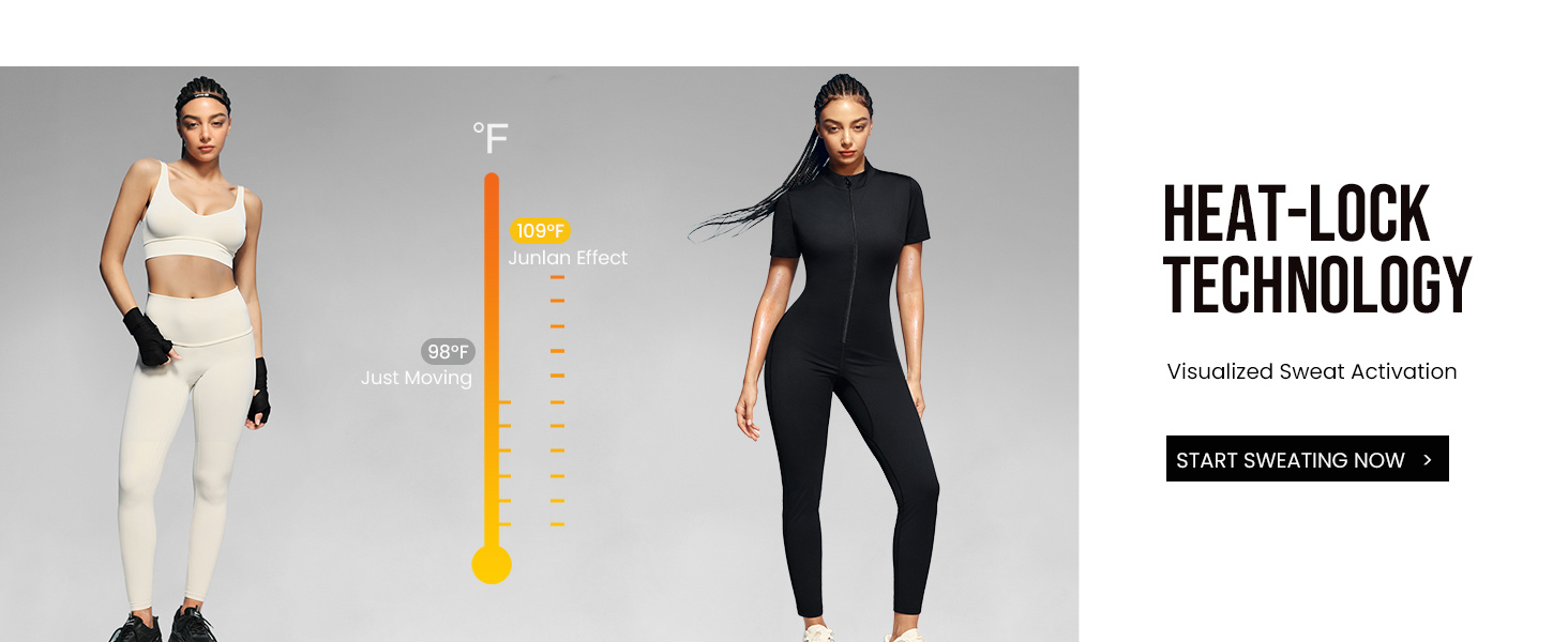 Junlan Sauna Suit Women Full Body Sauna Sweat Suit