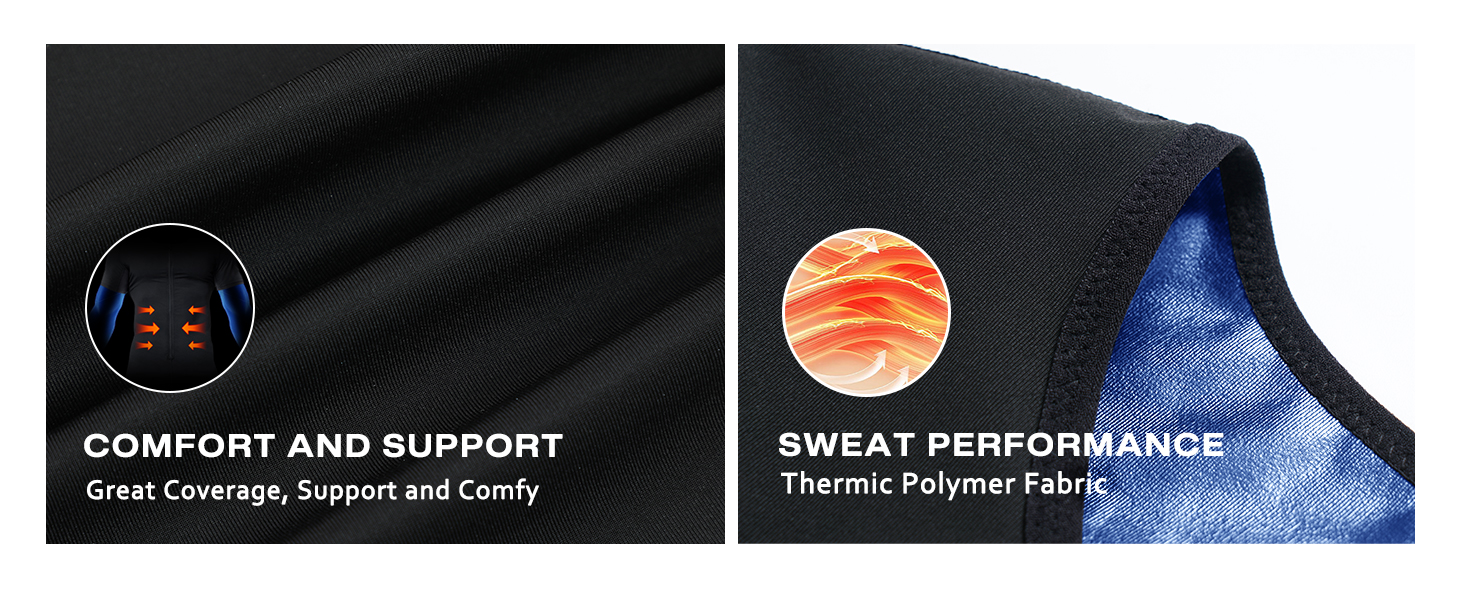 Junlan Sauna Suit for Men Full Body Waist Trainer Sauna Shirt for Working Out