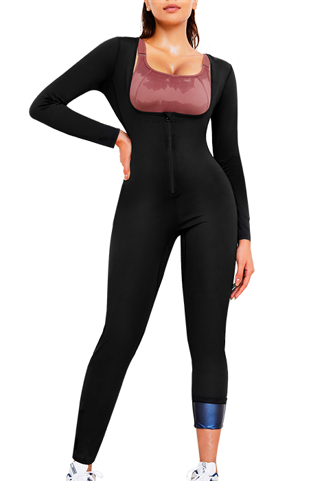 Junlan Sauna Suit Women Waist Trainers for Women Full Body Sauna Sweat Suit
