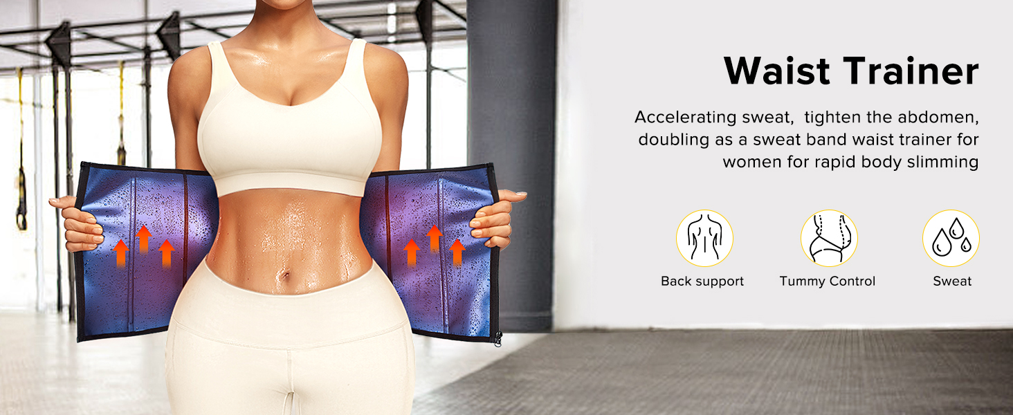 Junlan Sweat Waist Trainer for Women - Sauna Waist Trimmer for Working Out