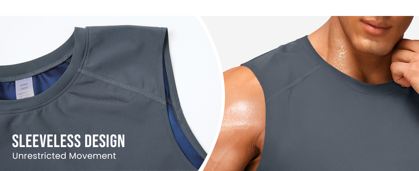 Junlan Sauna Suit for Men - Sleeveless Sauna Shirt Sweat Vest for GYM Workout