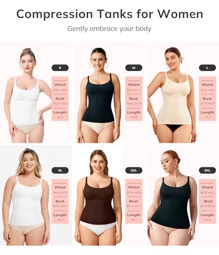 LODAY Compression Tanks for Women Tummy Control Shapewear Camisole Top - image 7
