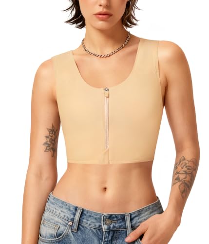 LODAY Chest Binder Ftm Binder Bra Transgender Front Zipper Compression - image 2