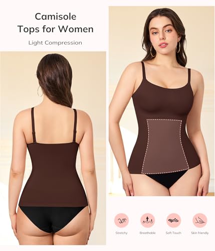 LODAY Compression Tanks for Women Tummy Control Shapewear Camisole Top - image 6
