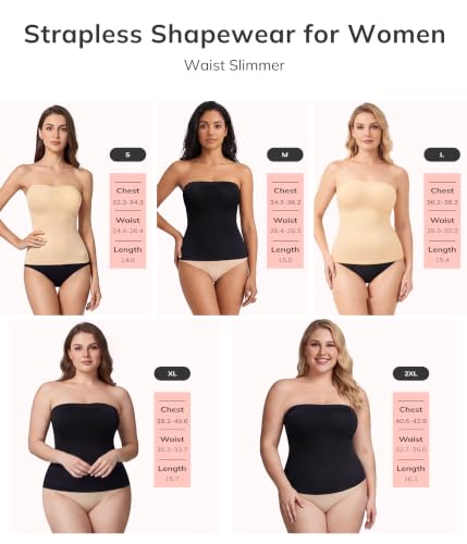LODAY Strapless Shapewear Tank Top Compression Tanks for Women Tube Tops - image 7