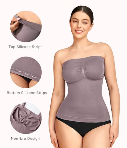 LODAY Strapless Shapewear for Women Compression Tank Top Tummy Control - image 3