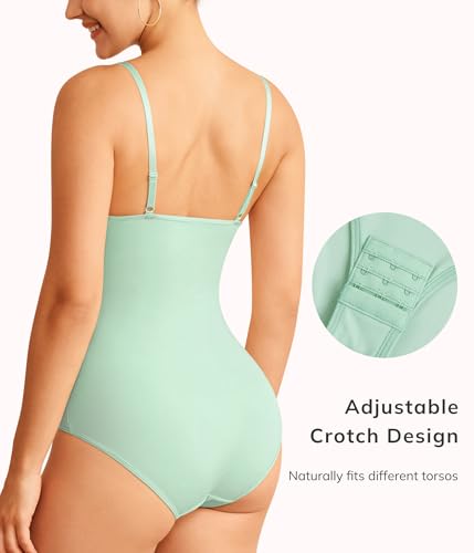 LODAY Shapewear Bodysuits for Women Deep V Neck Body Suit with Built in - image 4
