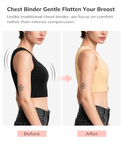 LODAY Chest Binder Ftm Binder Bra Transgender Front Zipper Compression - image 4