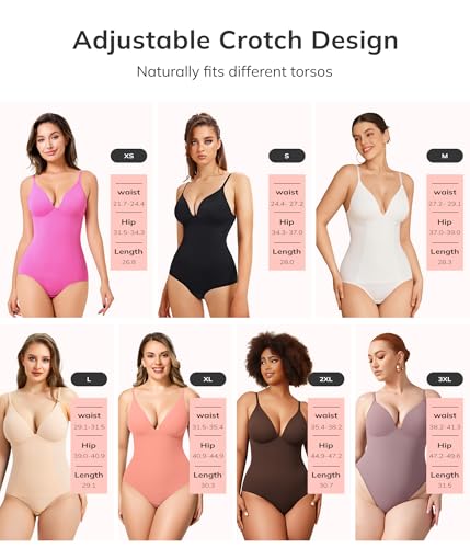 LODAY Shapewear Bodysuits for Women Deep V Neck Body Suit with Built in - image 7