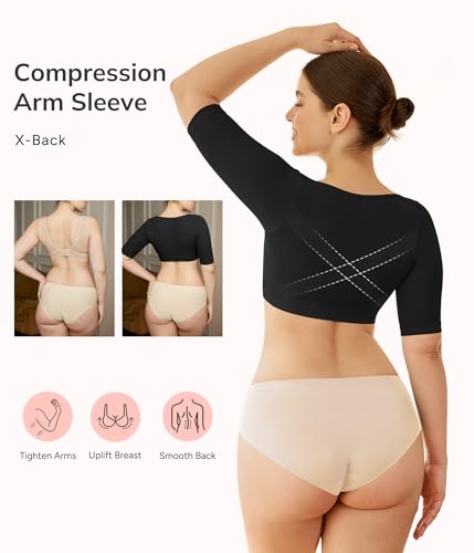 LODAY Arm Compression Sleeves for Women Lipo Upper Arm Shaper Post - image 4