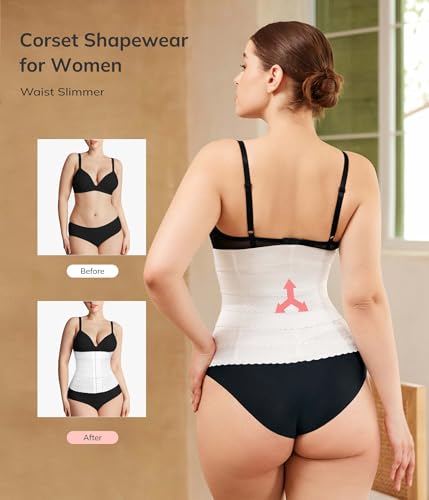 LODAY Waist Trainer for Women Corset Shapewear Segmented Waist Cincher - image 3