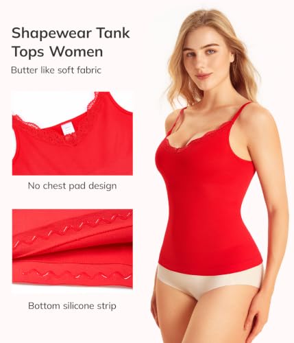 LODAY Compression Tanks for Women Shapewear Tummy Control Lace Camisole - image 3