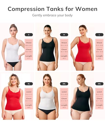 LODAY Compression Tanks for Women Shapewear Tummy Control Lace Camisole - image 7