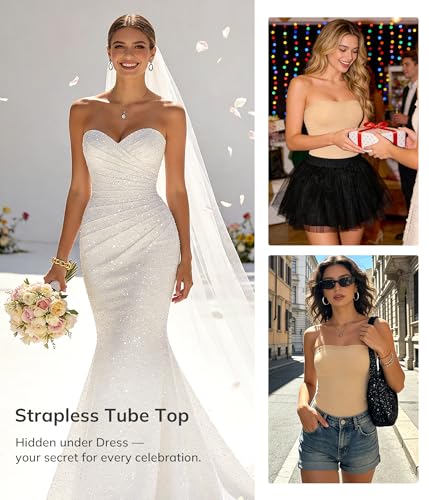 LODAY Strapless Shapewear Tank Top Compression Tanks for Women Tube Tops - image 6