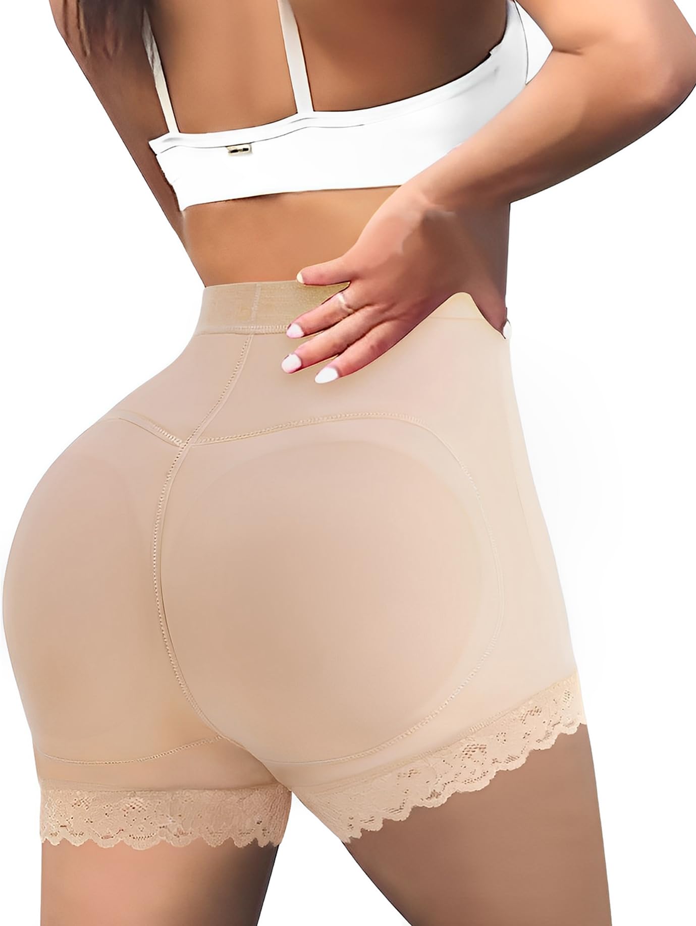 LODAY Beige(mid Waist Shorts) XX-Large