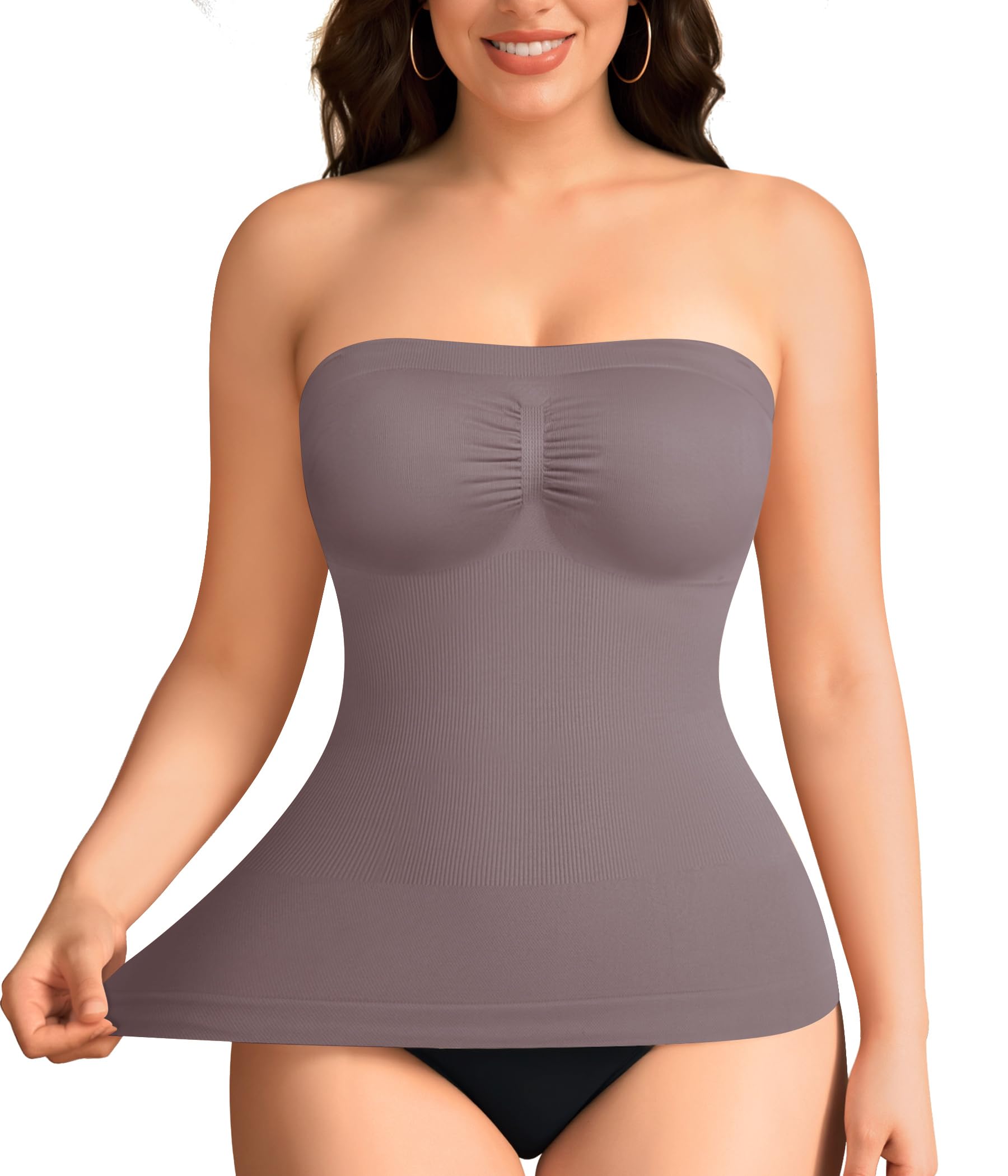 LODAY Strapless Shapewear for Women Compression Tank Top Tummy Control - image 1