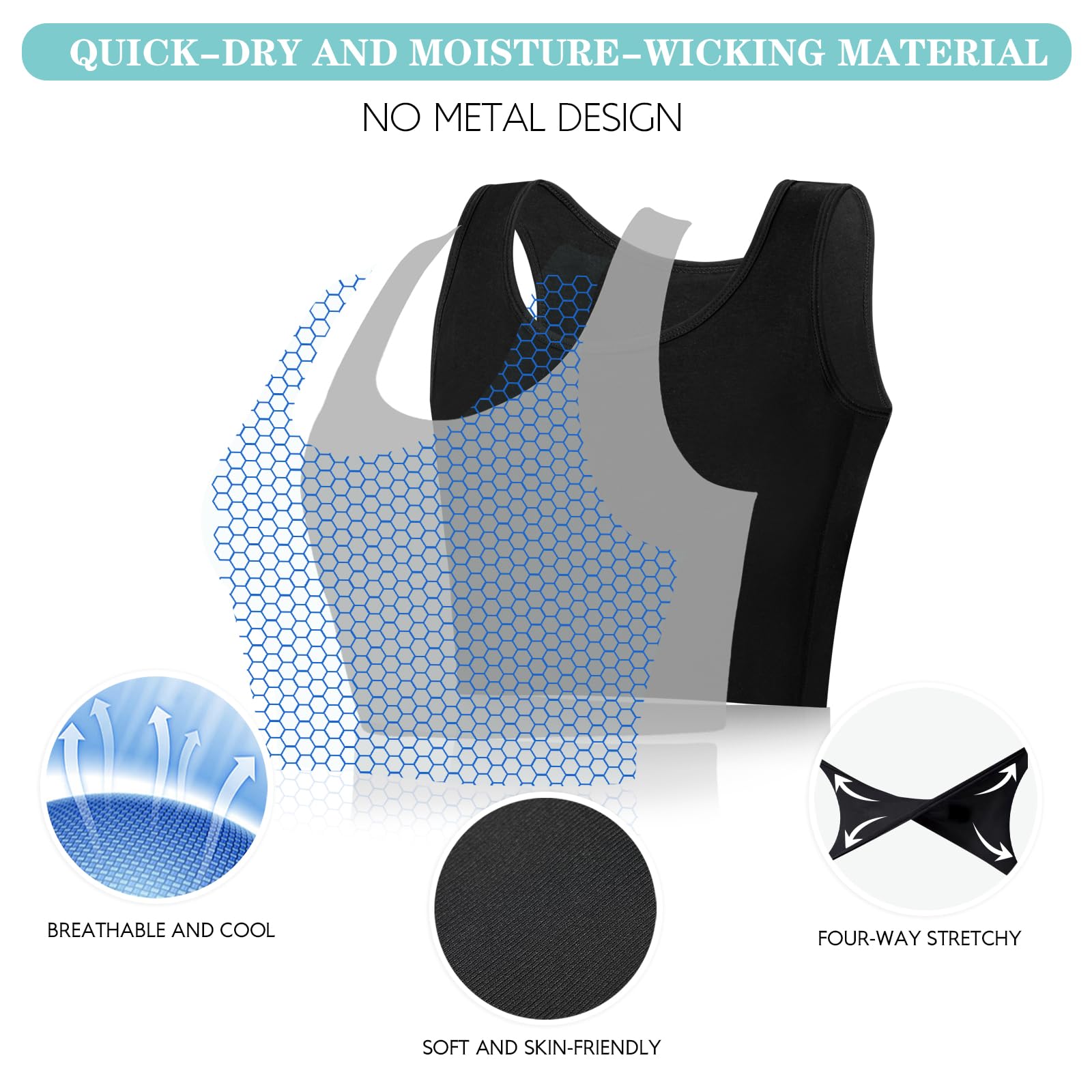 LODAY FTM Chest Binder Pullover Tank Top - image 16