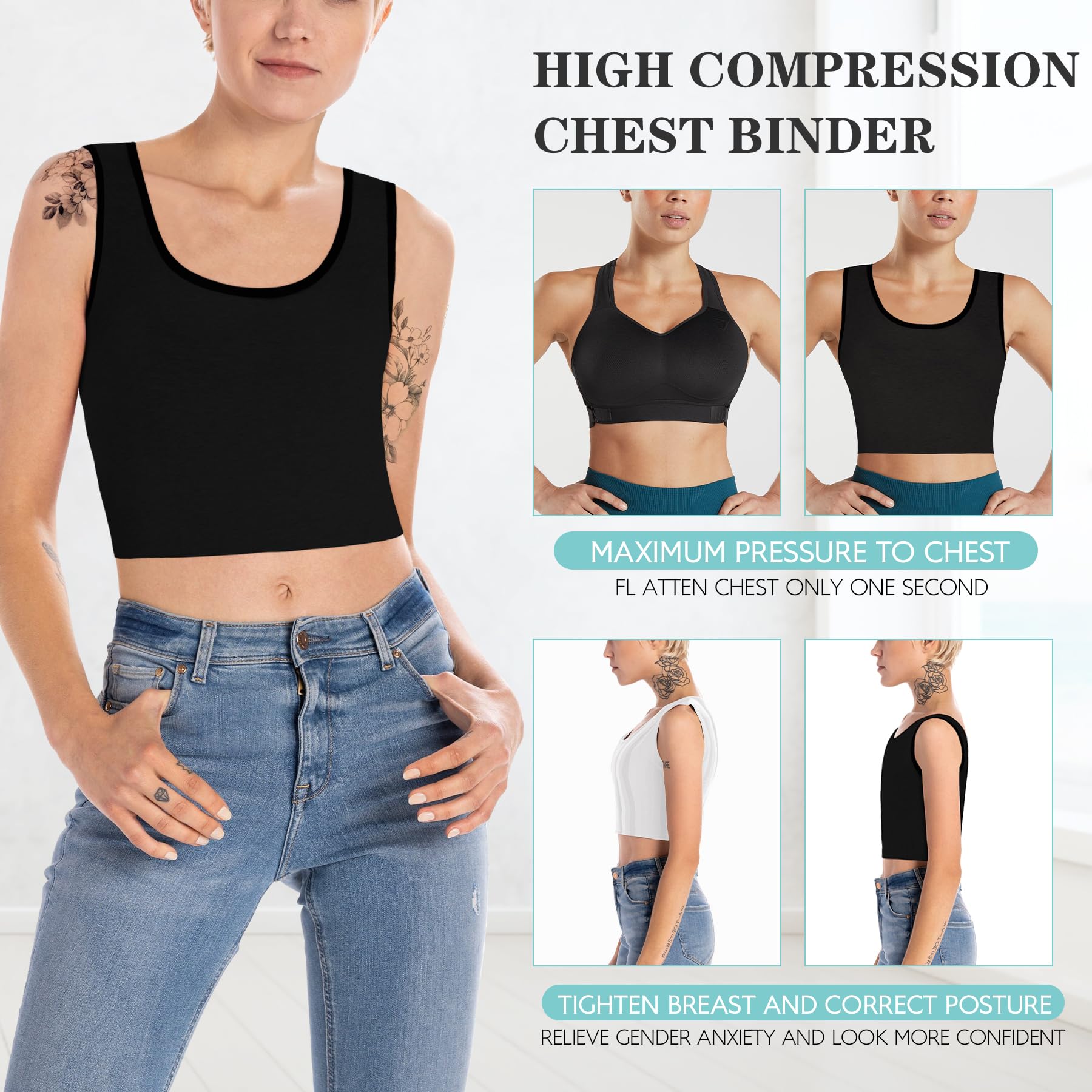 LODAY FTM Chest Binder Pullover Tank Top - image 14