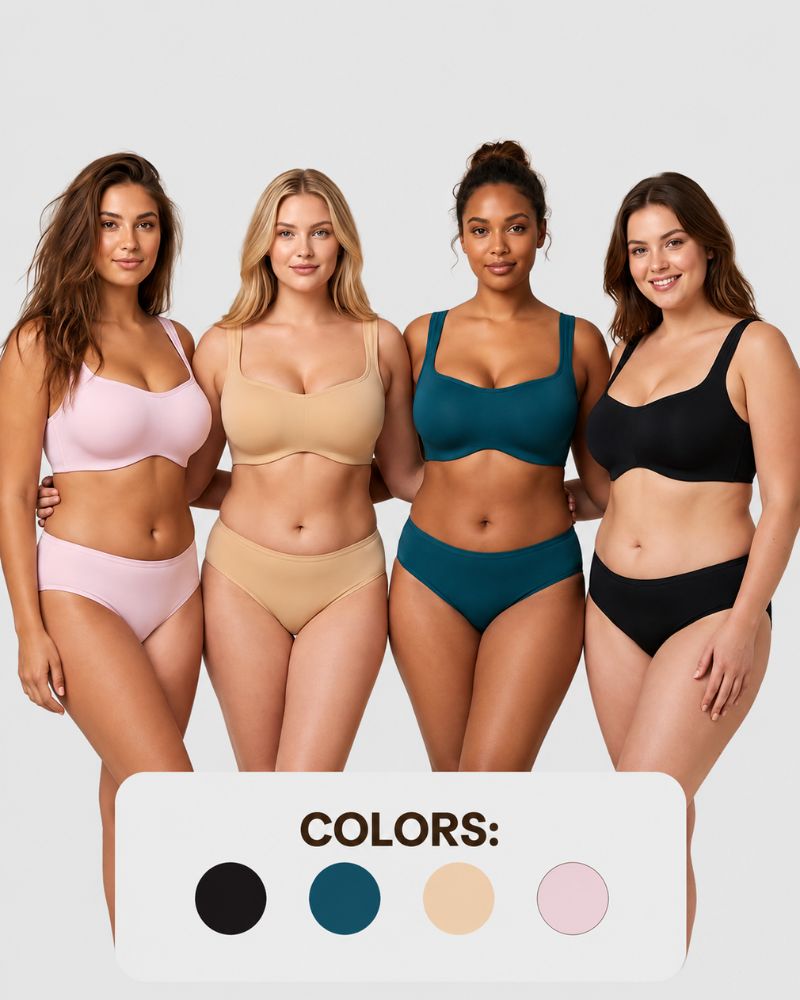 Last day 50% off -Cooling Plus Size Balconette Underwire Bra