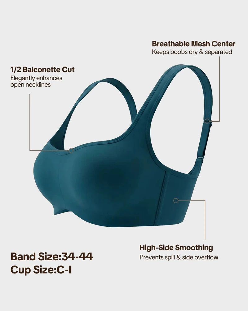 Last day 50% off -Cooling Plus Size Balconette Underwire Bra