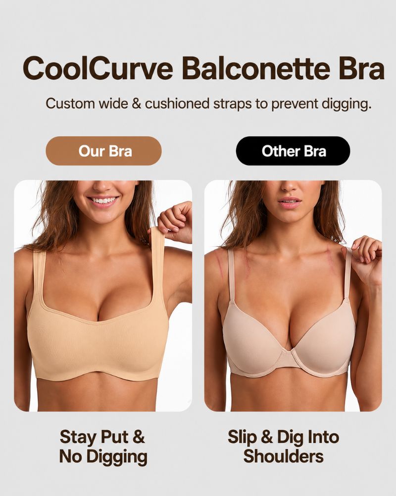 Last day 50% off -Cooling Plus Size Balconette Underwire Bra