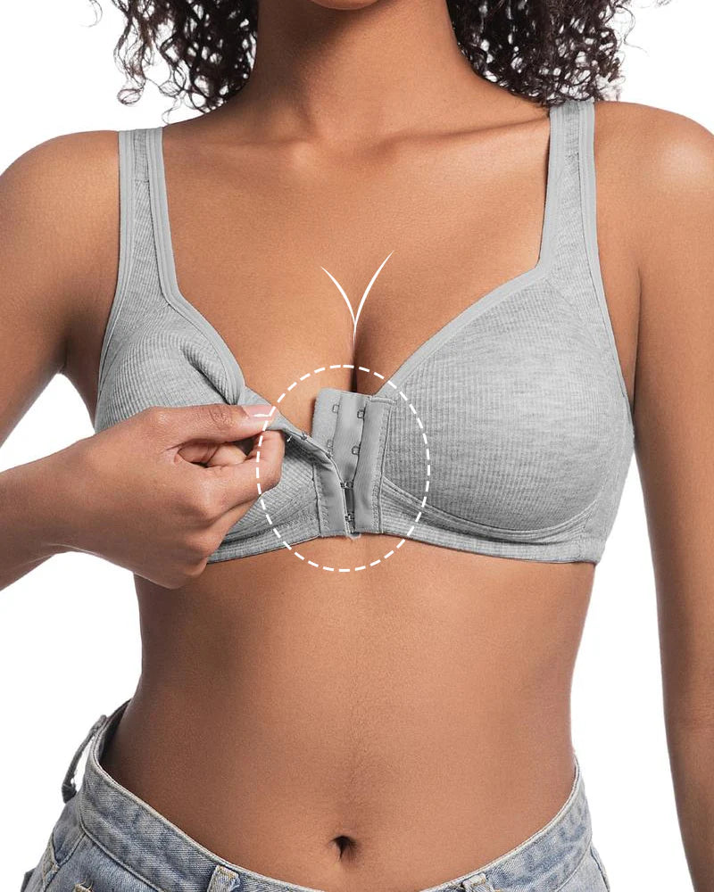 Easy-On Front Closure Wireless Support Bra