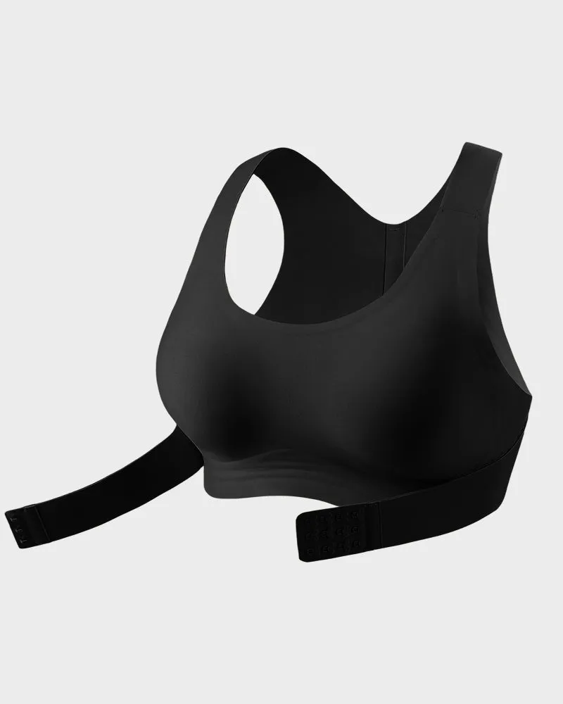 Cross Back Front Closure Wireless Posture Support Bra