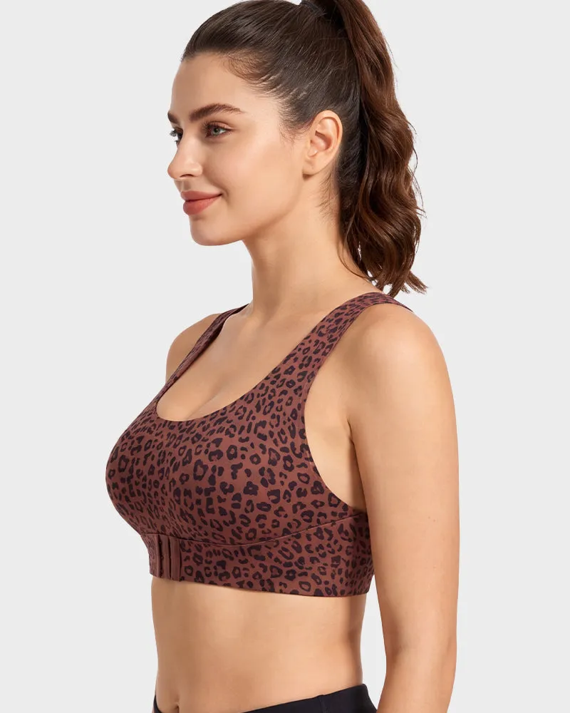 Cross Back Front Closure Wireless Posture Support Bra